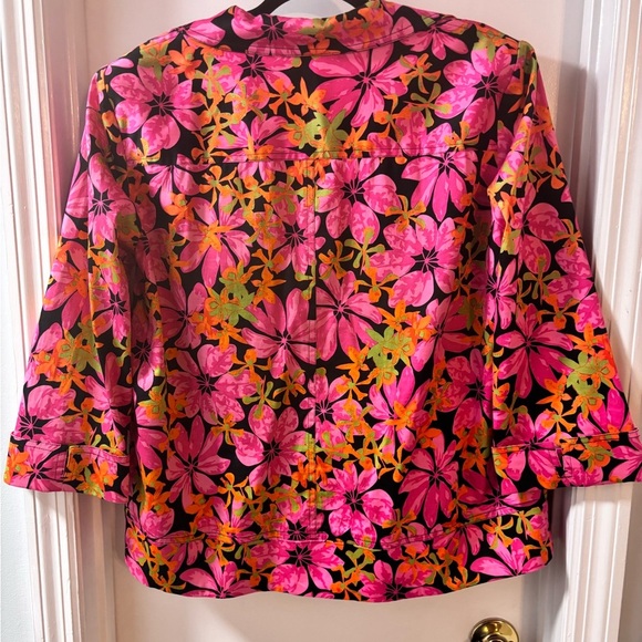 Westbound Vibrant Floral Blazer - Pink and Orange - Picture 2 of 4